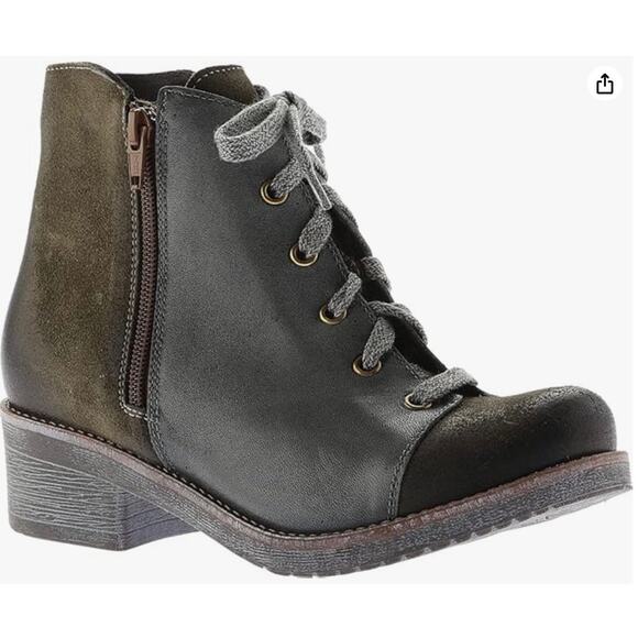 NAOT Footwear Women's Groovy Boot Vintage Smoke and Olive Green, Size 39 - Picture 1 of 9